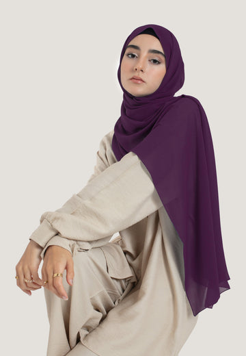 Mullberry Crepe Chiffon Hijab