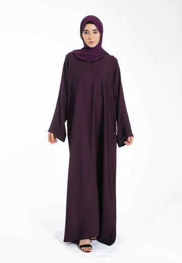Mulberry - Classic Everyday Abaya + Hijab