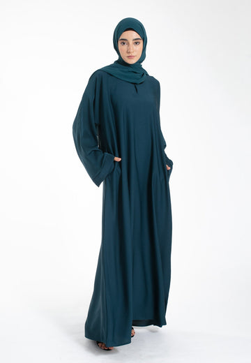 Teal - Classic Everyday Abaya + Hijab
