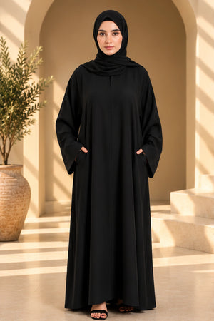 The Basic Abaya — Midnight Black