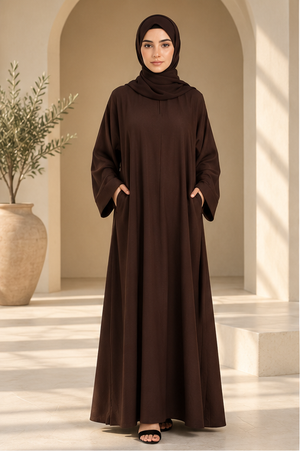 The Basics Abaya — Espresso Brown