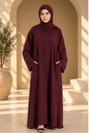 The Everyday Abaya — Red Wine