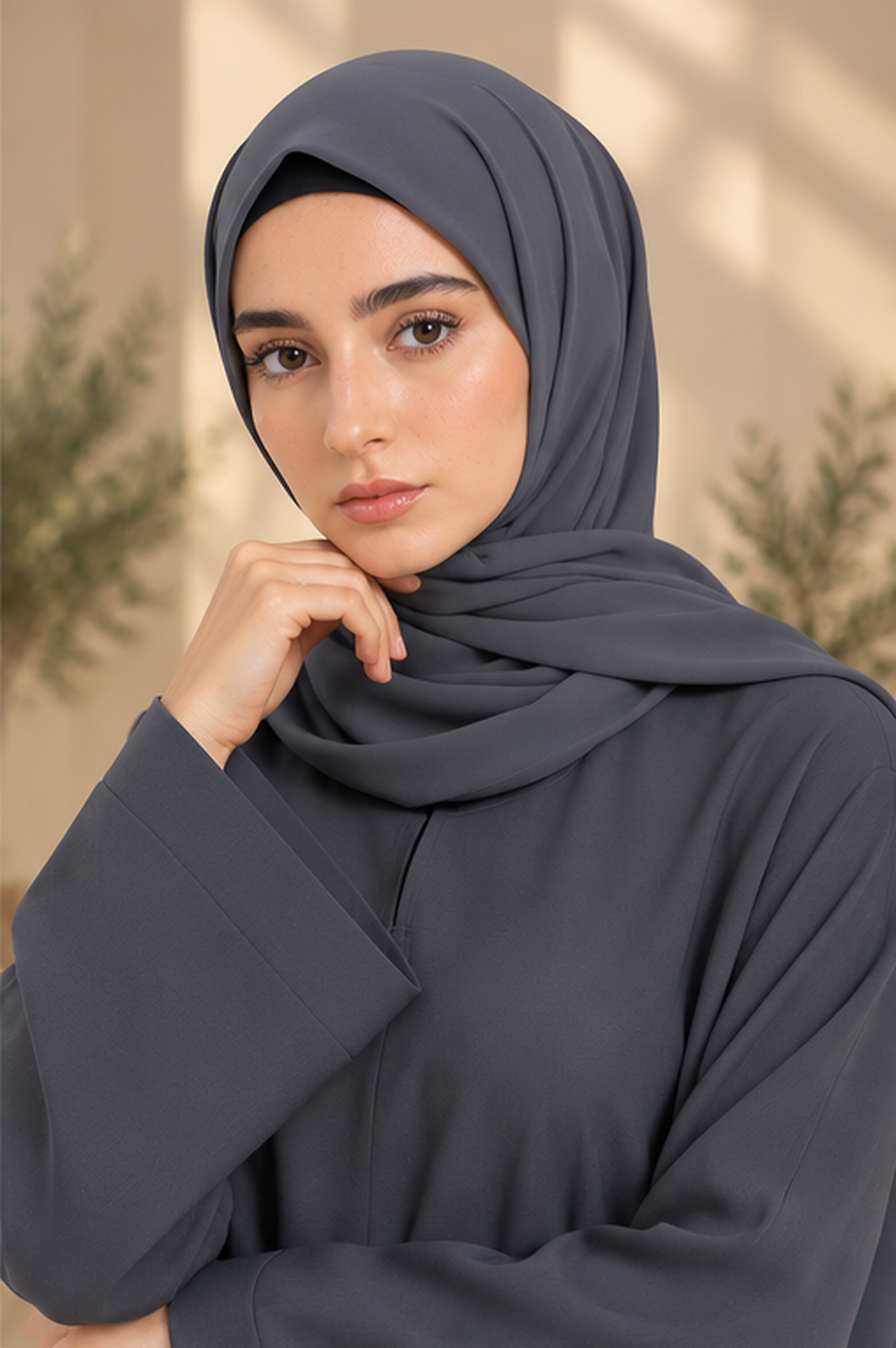 The Basics Abaya — Urban Charcoal