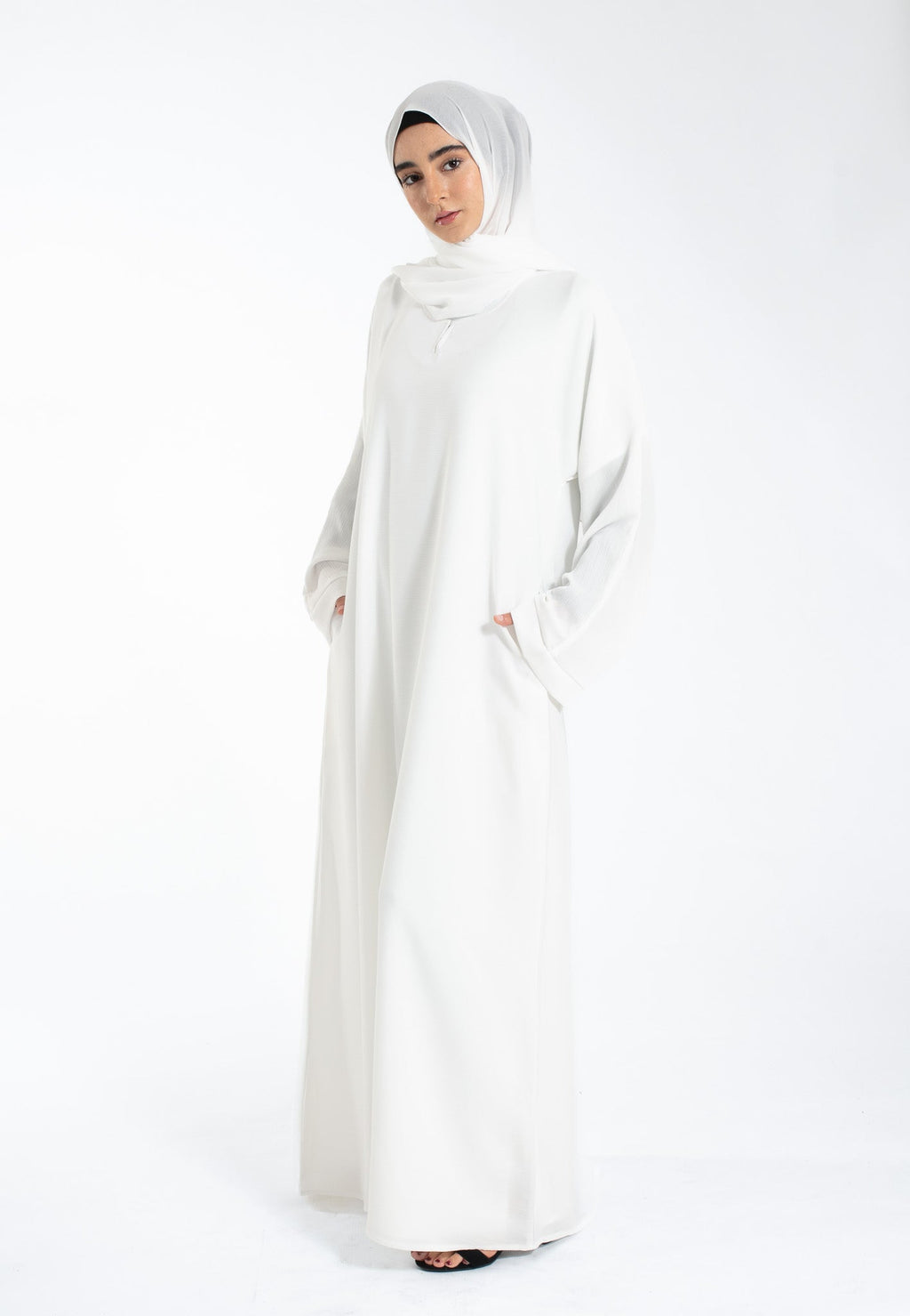 The Essential Abaya — Ivory Mist