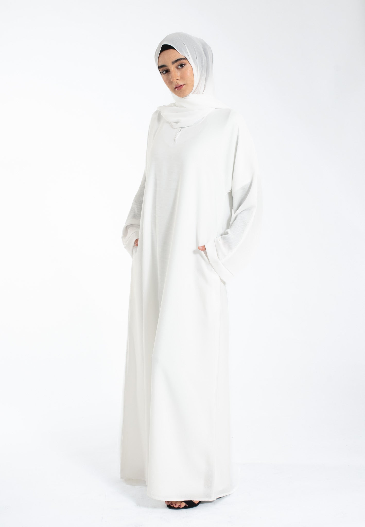 The Essential Abaya — Ivory Mist