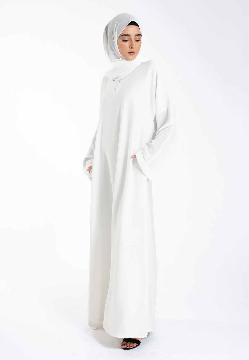 The Essential Abaya — Ivory Mist