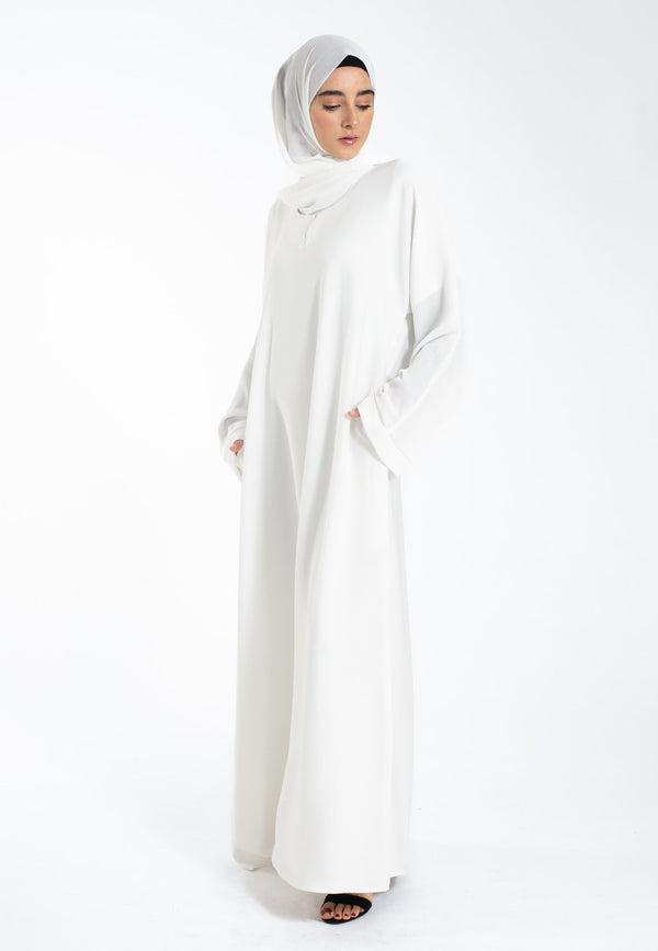 The Essential Abaya — Ivory Mist