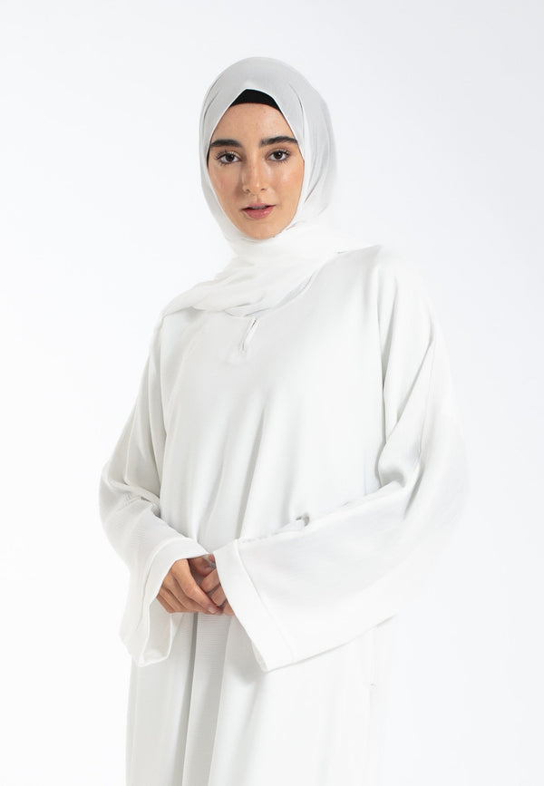 The Essential Abaya — Ivory Mist