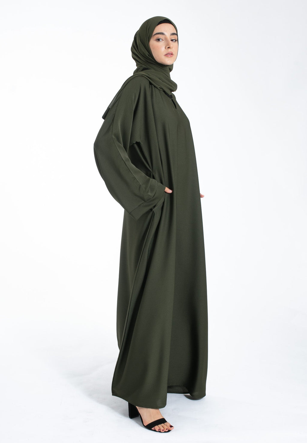 The Essential Abaya — Olive Noir