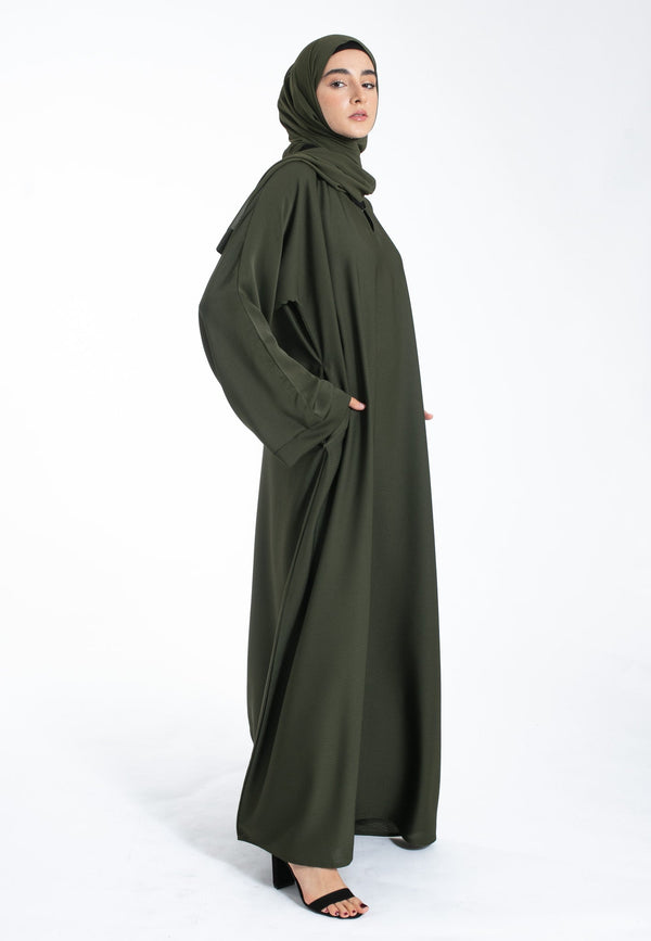 The Essential Abaya — Olive Noir