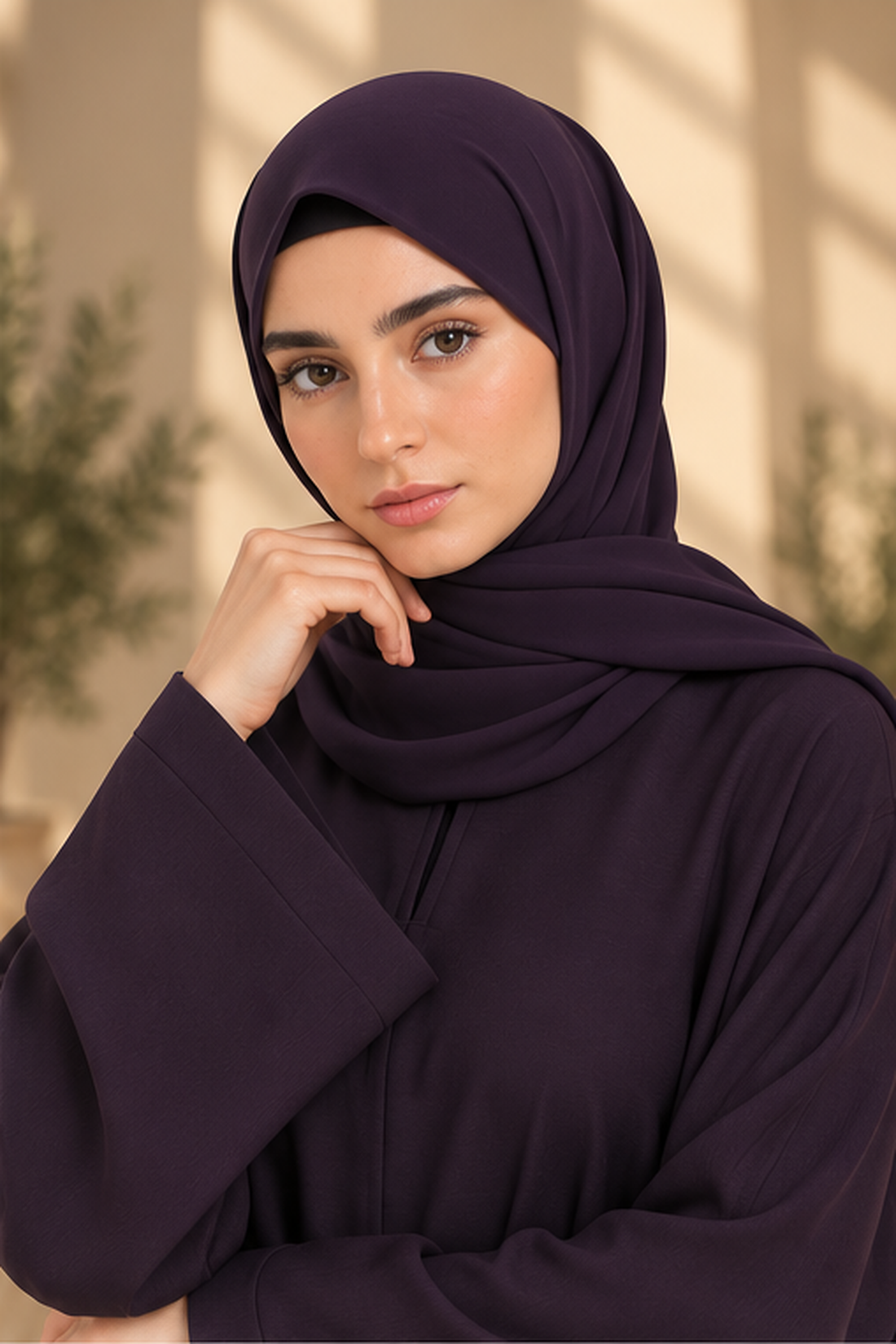 The Basics Abaya — Deep Purple