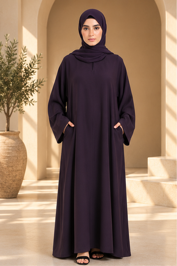 The Basics Abaya — Deep Purple